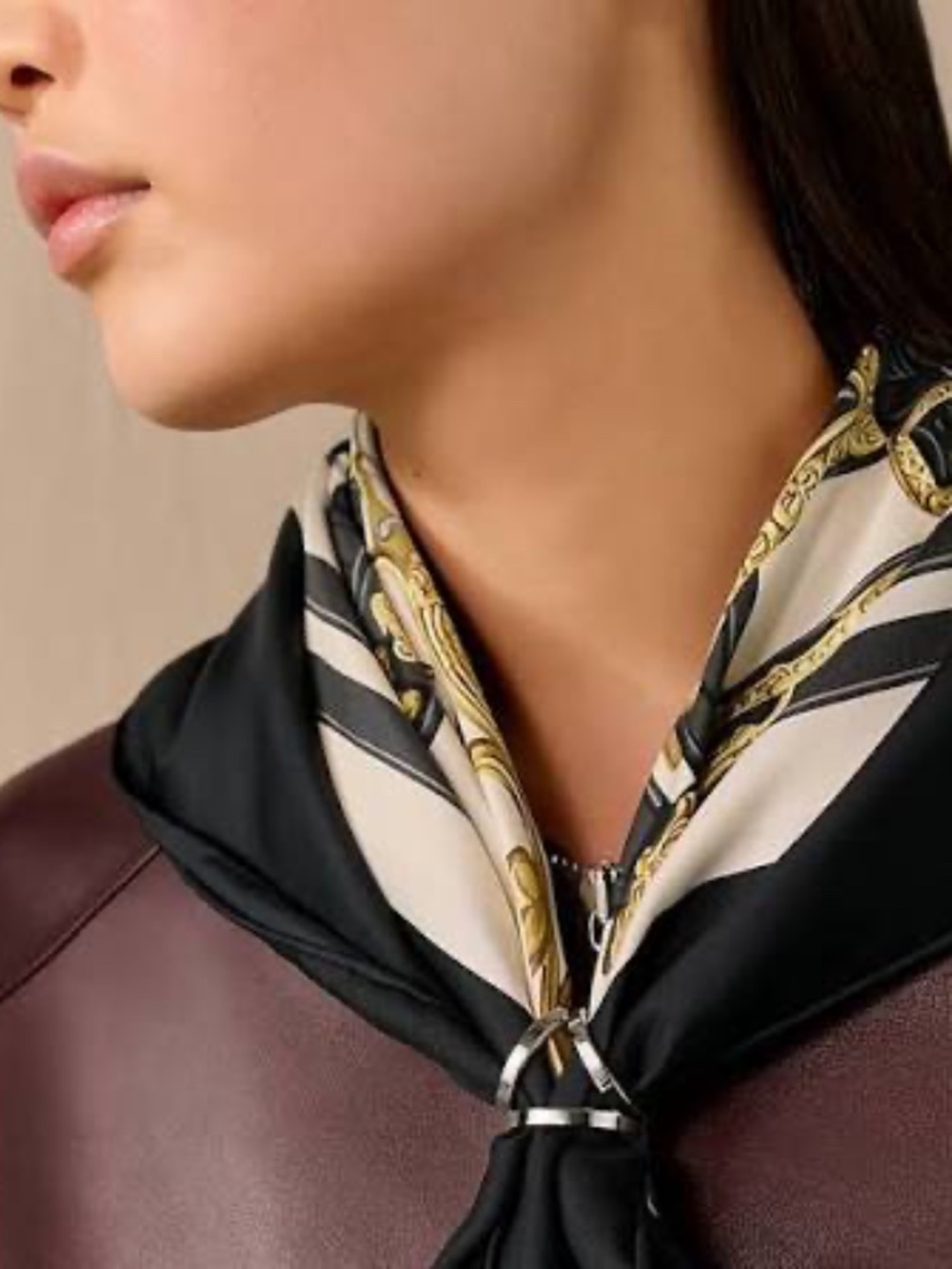 HERMES Trio Scarf Ring in Silver with Hermes gift box and ribbon, over 30% off!